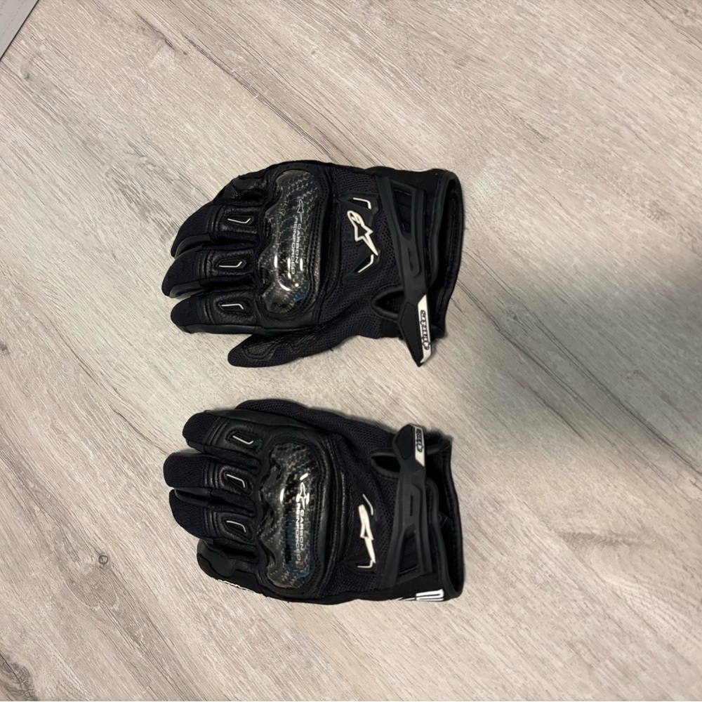 Alpinestars Black and Silver Riding Gloves